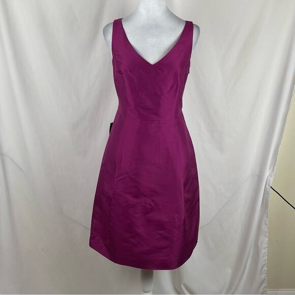 Ann Taylor Women’s Pink Pure Silk Event Party Quiet Luxury Dress NWT Size 6 - Picture 2 of 14
